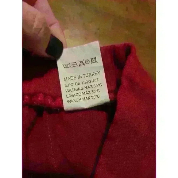 EUC Los Banditos Pants RED Rayon Boho Hippie XL - Picture 9 of 10